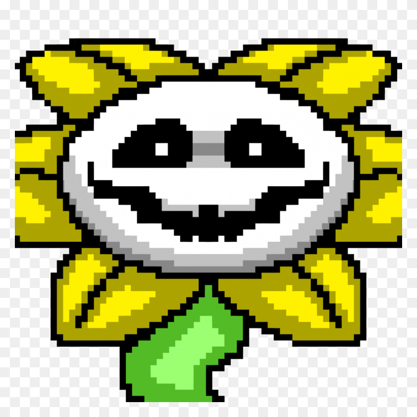 1024x1024 This Is Undertale Chara X Frisk It - Flowey PNG