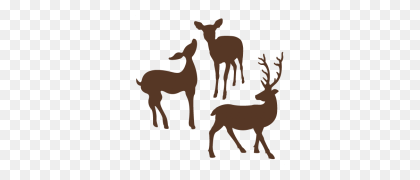 300x300 This Would Be Cute As Christmas Decorations Or Tree Ornaments Cut - Deer Silhouette Clip Art