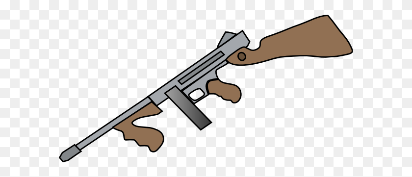 600x301 Thompson Machine Gun Clip Art - Machine Gun Clipart