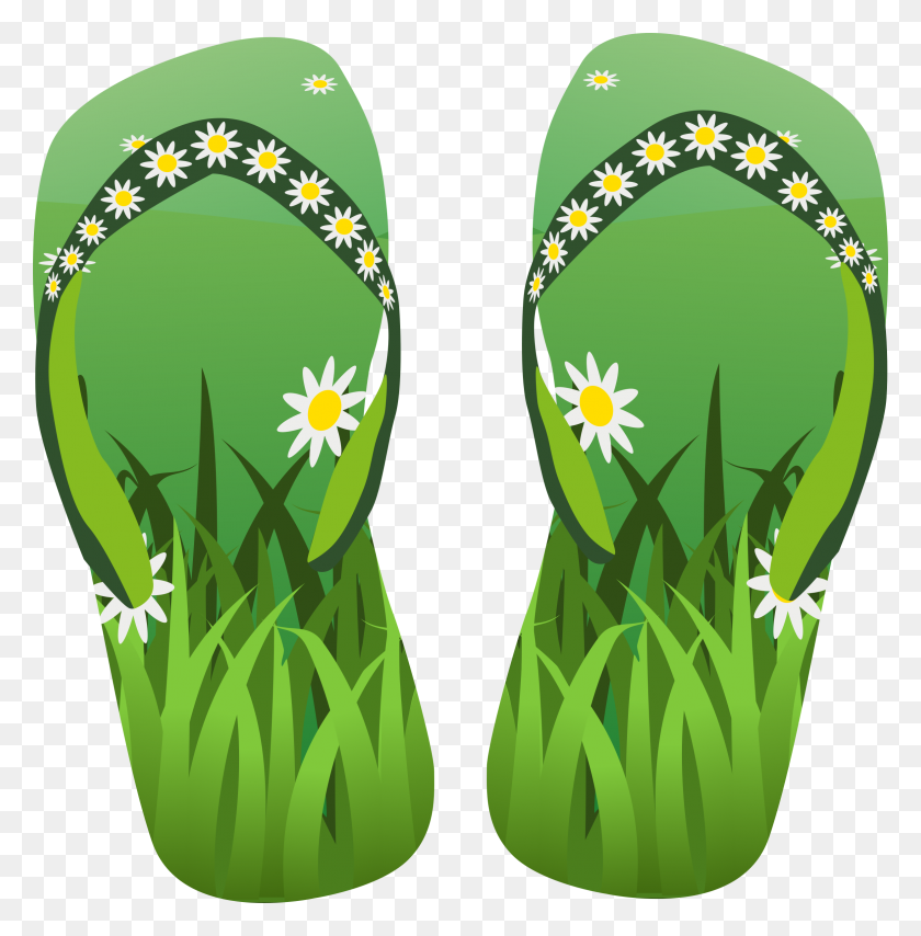 2356x2400 Thong Green With Grass And Flowers Icons Png - Thong PNG