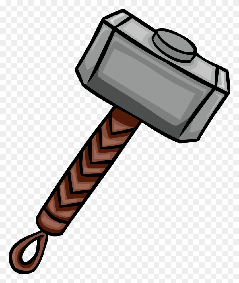 818x979 Thor Hammer Clipart - Hammer Clipart Black And White