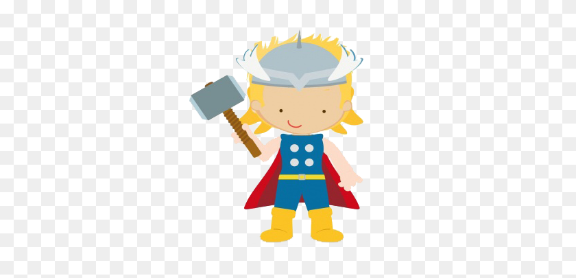 288x345 Thor Kid Clipart Png - Thor Hammer Clipart