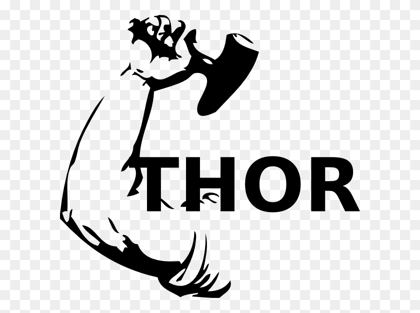 600x566 Thor Safety Gloves Clip Art - Thor Clipart Black And White