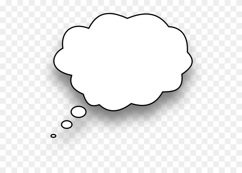 600x540 Thought Bubble Clip Art - Thinking Bubble PNG