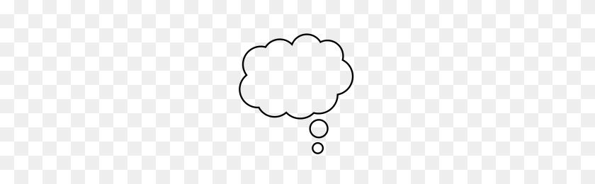 200x200 Thought Bubble Icons Noun Project - Thinking Cloud PNG