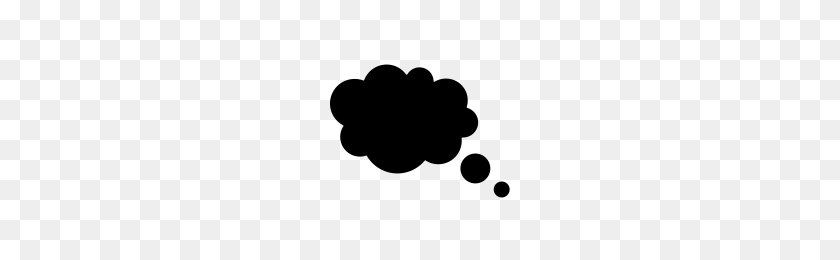 200x200 Thought Bubble Icons Noun Project - Thought Cloud PNG