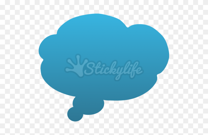 940x587 Thought Bubble Static Cling - Thought Cloud Clip Art