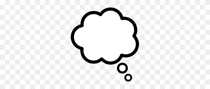 273x298 Thought Cloud Clip Art - Thinking Clipart Transparent