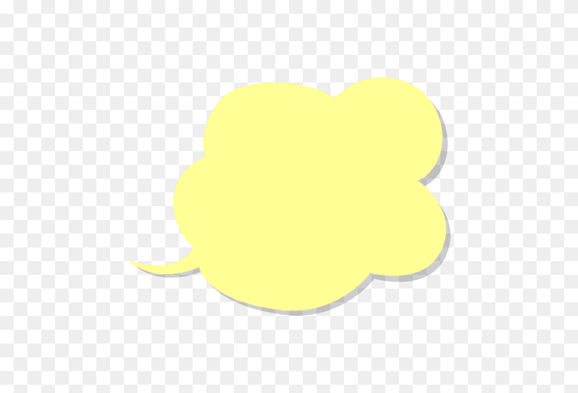 512x512 Thought Comic Yellow Cloud - Thought Cloud PNG