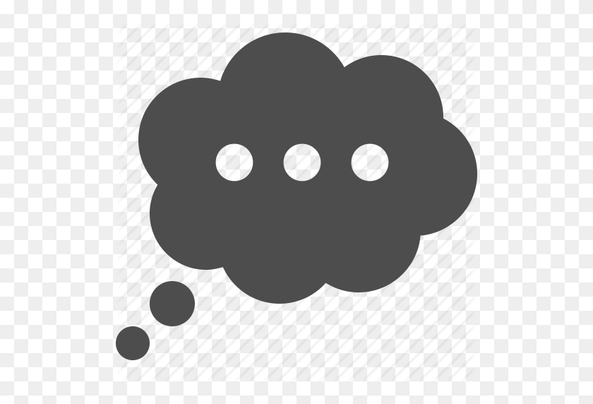 512x512 Thought Icons - Thinking Cloud PNG