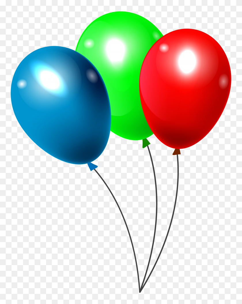 4927x6287 Three Balloons Png Clipar - Balloon PNG