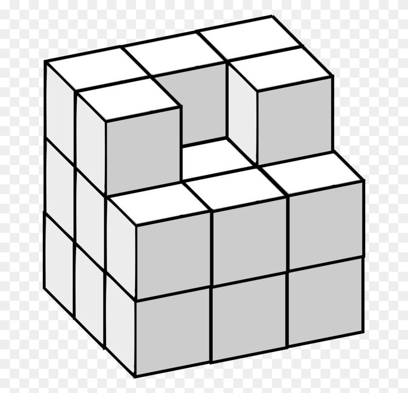 664x750 Three Dimensional Space Rubik's Cube Jigsaw Puzzles Free - Rubiks Cube Clipart