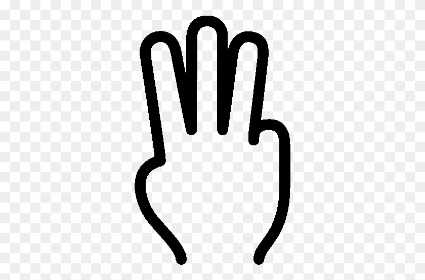 309x493 Три Пальца Руки Картинки - Средний Палец Клипарт