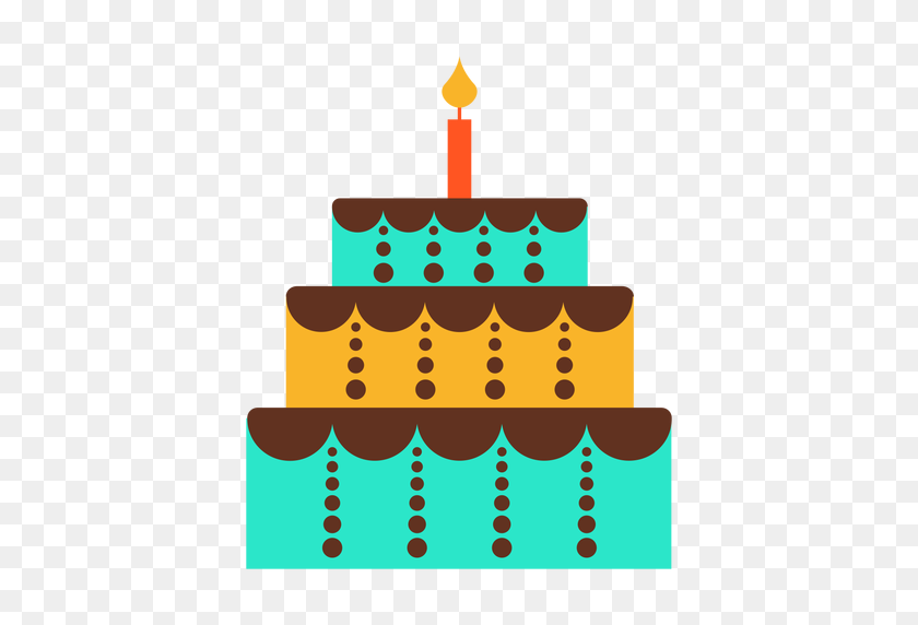 512x512 Three Floors Birthday Cake Icon - Torta PNG