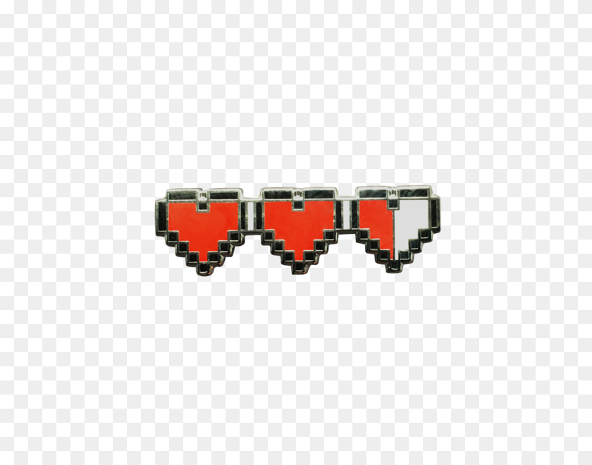 600x600 Three Heart Zelda Pin Shittty Stufff - Zelda Heart PNG