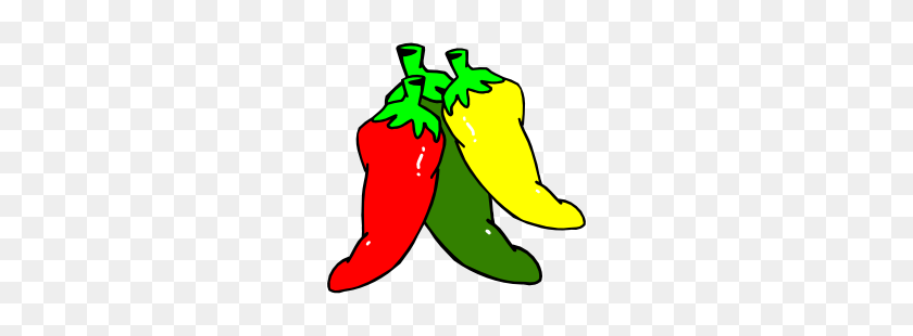 250x250 Tres Hot Chili Peppers Clipart Free Borders And Clipart - Vegetable Border Clipart