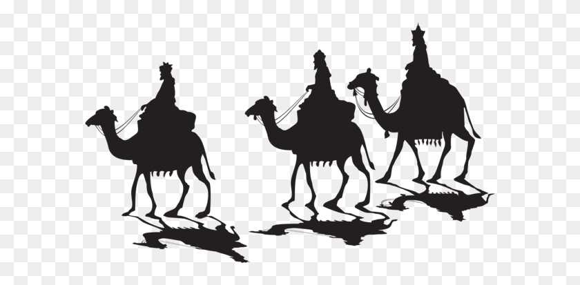 600x353 Three Kings Silhouette Png Clip - Camel Clipart Black And White