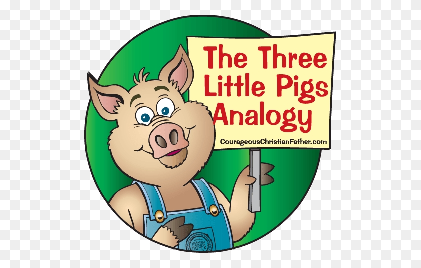 503x476 Three Little Pigs Analogy Courageous Christian Father - Sermon On The Mount Clipart