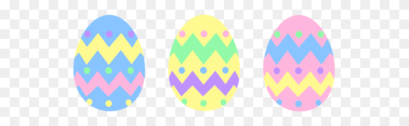 550x199 Three Pastel Colored Easter Eggs Free Clip Art Image - Easter Egg Clipart Free