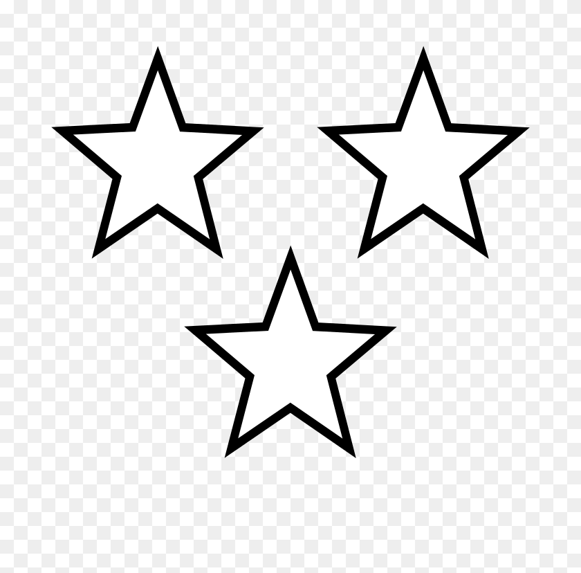768x768 Три Звезды Клипарт Картинки - Белая Звезда Клипарт