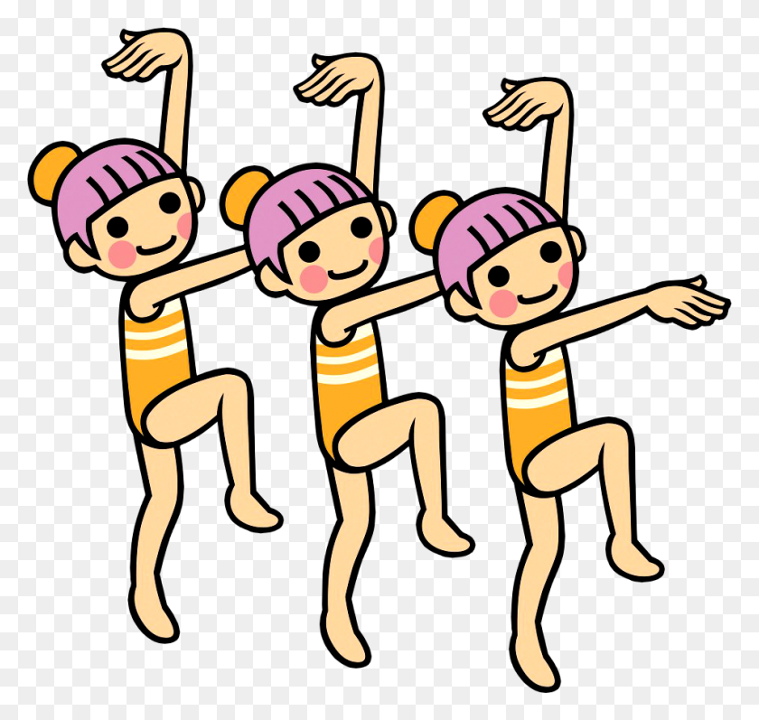 947x896 Three Synchro Sisters Vs Battles Wiki Fandom Powered - Synchronized Swimming Clipart