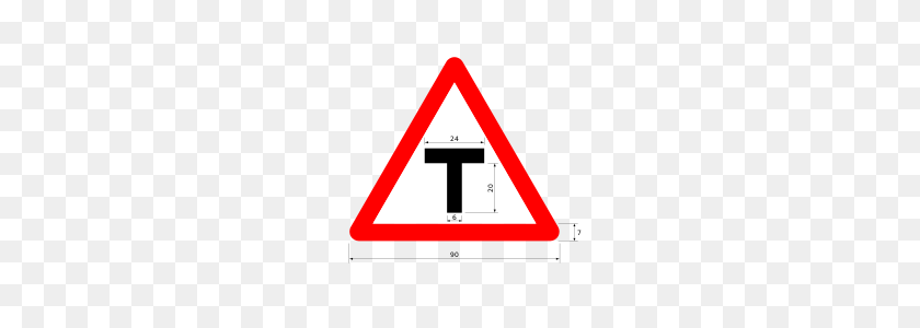 240x240 Three Way Junction - Straight Road PNG