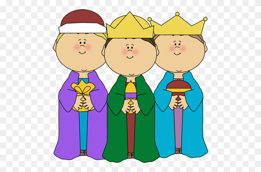 500x496 Three Wise Men Clipart Group With Items - Stable Clipart
