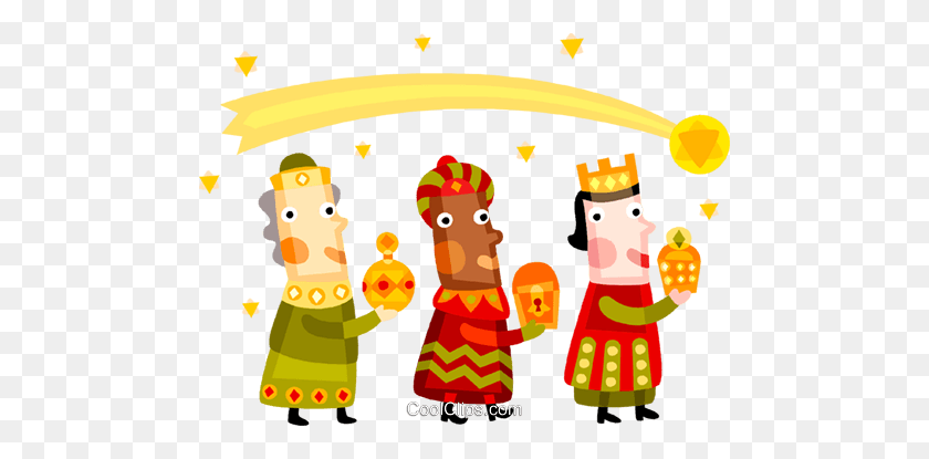 480x355 Three Wise Men Royalty Free Vector Clip Art Illustration - Wise Clipart