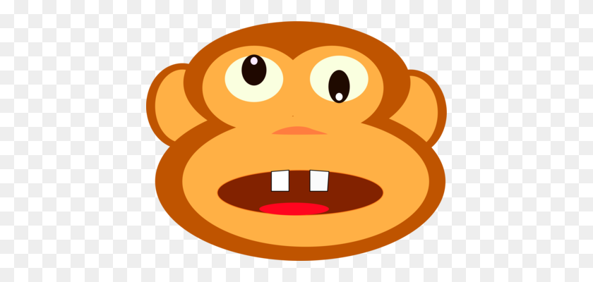 426x340 Three Wise Monkeys The Evil Monkey Primate Art - Evil Smile Clipart