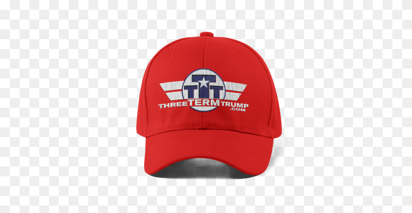 500x375 Threetermtrump Sombrero Oficial Gorra Roja De Béisbol De Superhéroe - Trump Sombrero Png