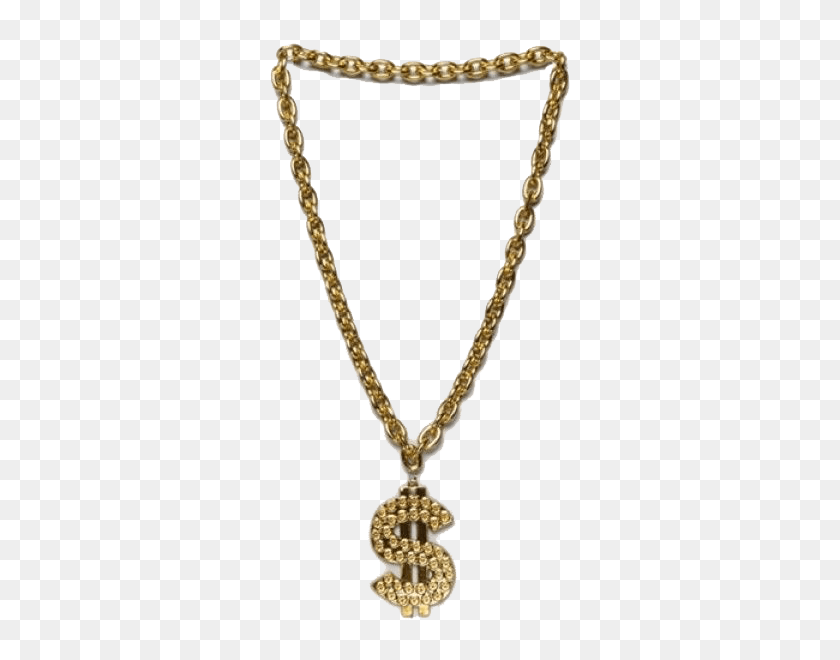 600x600 Thug Life Gold Chain Dollar Transparent Png - Pendant PNG
