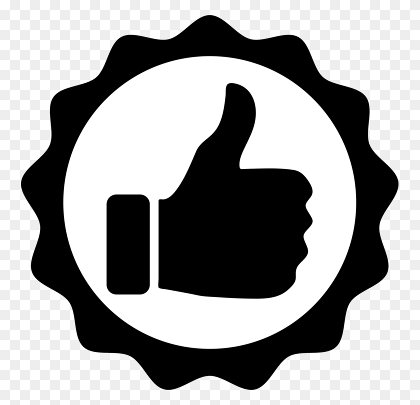 755x750 Thumb Signal Computer Icons Symbol Hand - Thumbs Up Clipart Black And White
