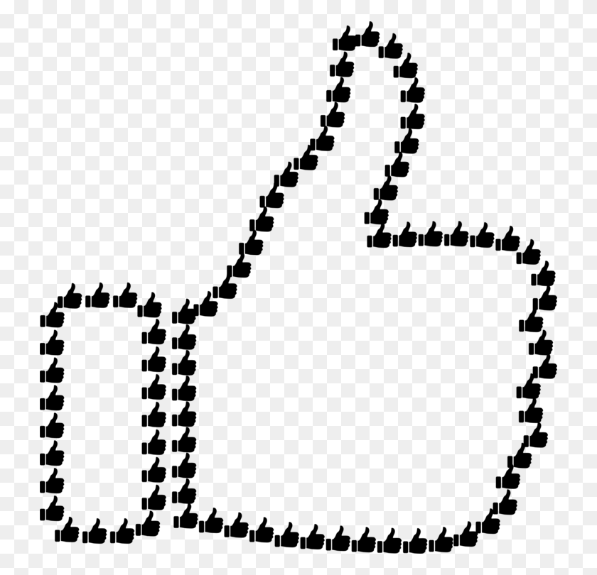 728x750 Сигнал Большого Пальца Emoji Социальные Медиа Компьютерные Иконки - Emoji Черно-Белый Клипарт