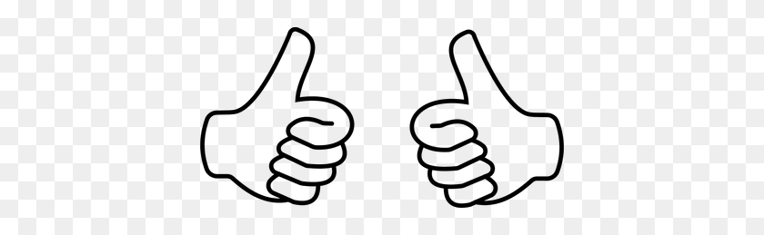400x199 Thumb Up Hand Png Clipart Image - Thumbs Up PNG