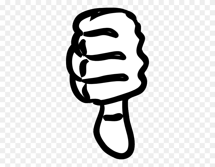 324x594 Thumbs Down Black And White Png, Clip Art For Web - Down Clipart