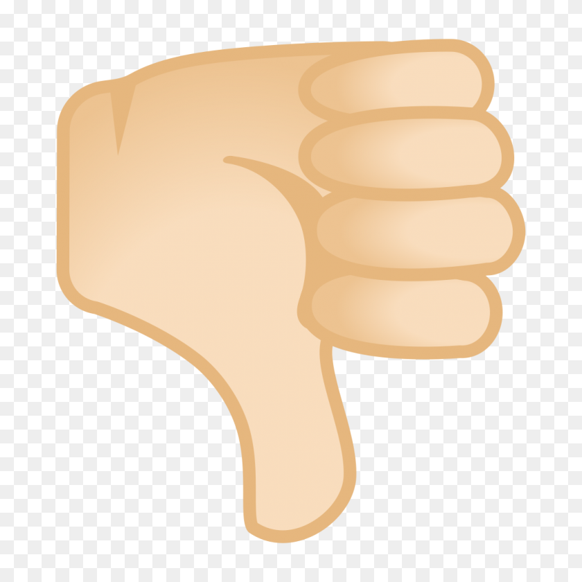 1024x1024 Thumbs Down Light Skin Tone Icon Noto Emoji People Bodyparts - Thumbs Down Emoji PNG