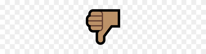 160x160 Thumbs Down Medium Skin Tone Emoji On Microsoft Windows - Thumbs Down Emoji PNG