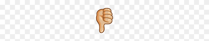108x108 Thumbs Down Sign With Cream White Skin Tone Emoji - Thumbs Down Emoji PNG