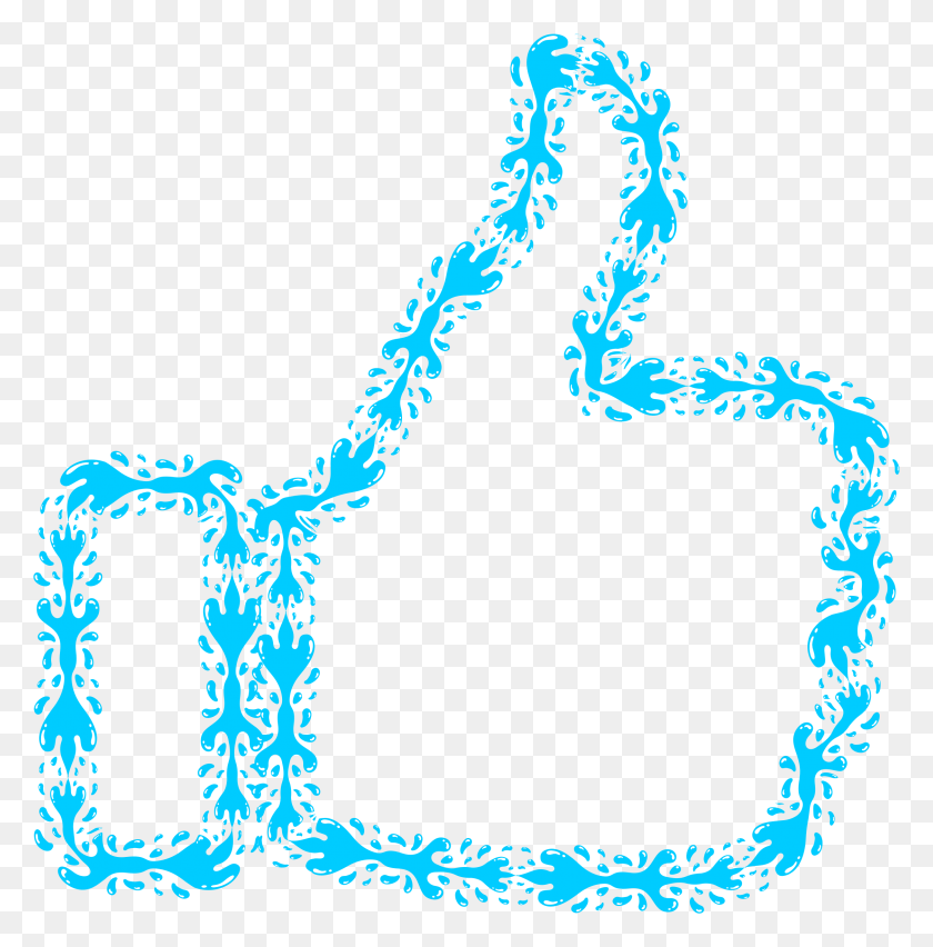 2246x2282 Thumbs Up Aqua Variation Iconos Png - Thumbs Up Icon Png