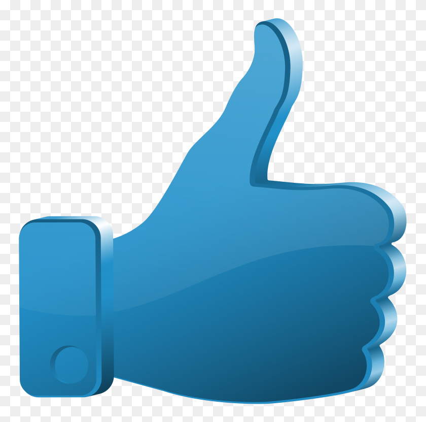8000x7917 Thumbs Up Blue Transparent Clip Art Png Gallery - Up Clipart