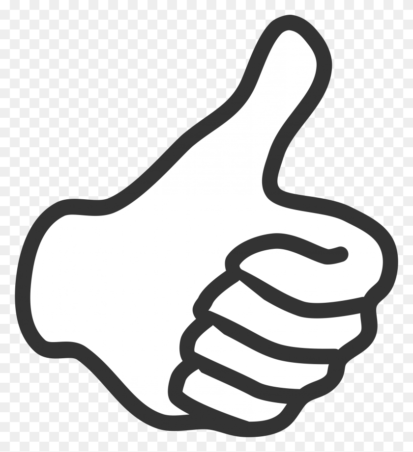 2169x2397 Thumbs Up Clipart Black And White, Free Download Clipart - Thumbs Up Images Clip Art