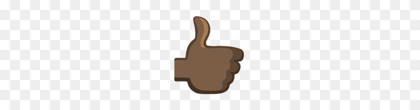 160x160 Thumbs Up Dark Skin Tone Emoji On Facebook - Facebook Thumbs Up PNG