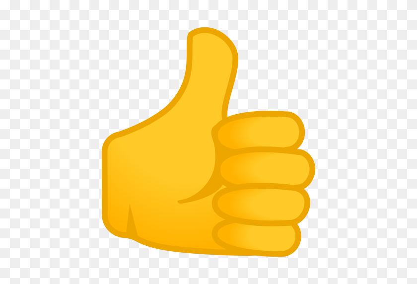 512x512 Большие Пальцы Руки Вверх Emoji, Означающие С Изображениями От А До Я - Хорошо, Рука Emoji Png