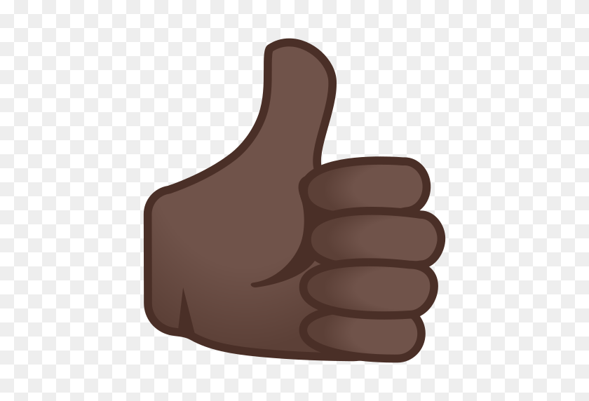 512x512 Thumbs Up Emoji With Dark Skin Tone Meaning And Pictures - Thumbs Up Emoji PNG