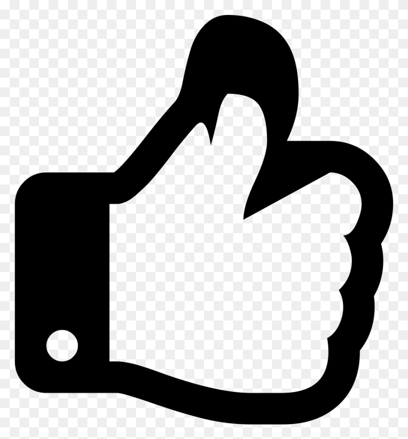 906x981 Thumbs Up Font Awesome Png Icon Free Download - Font Awesome Icons PNG