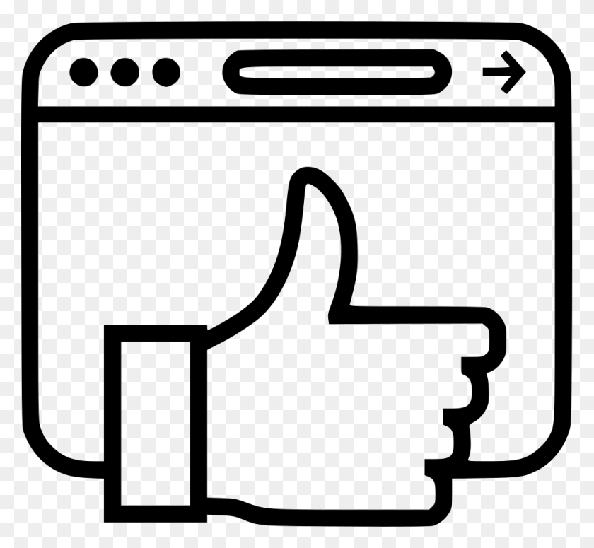 981x900 Thumbs Up Good Facebook Like Png Icon Free Download - Facebook Thumbs Up PNG