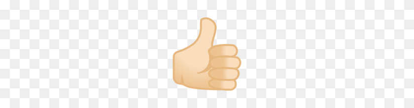 160x160 Thumbs Up Light Skin Tone Emoji On Google Android - Thumbs Up Emoji PNG