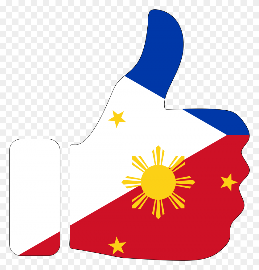 2160x2262 Thumbs Up Filipinas Con Iconos De Trazo Png - Filipinas Png