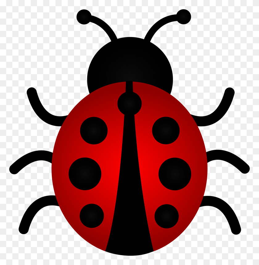 6023x6167 Thumbs Up Png Clipart - Ladybug Black And White Clipart