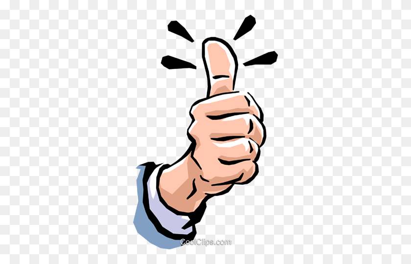 296x480 Thumbs Up Royalty Free Vector Clip Art Illustration - Hands Up Clipart